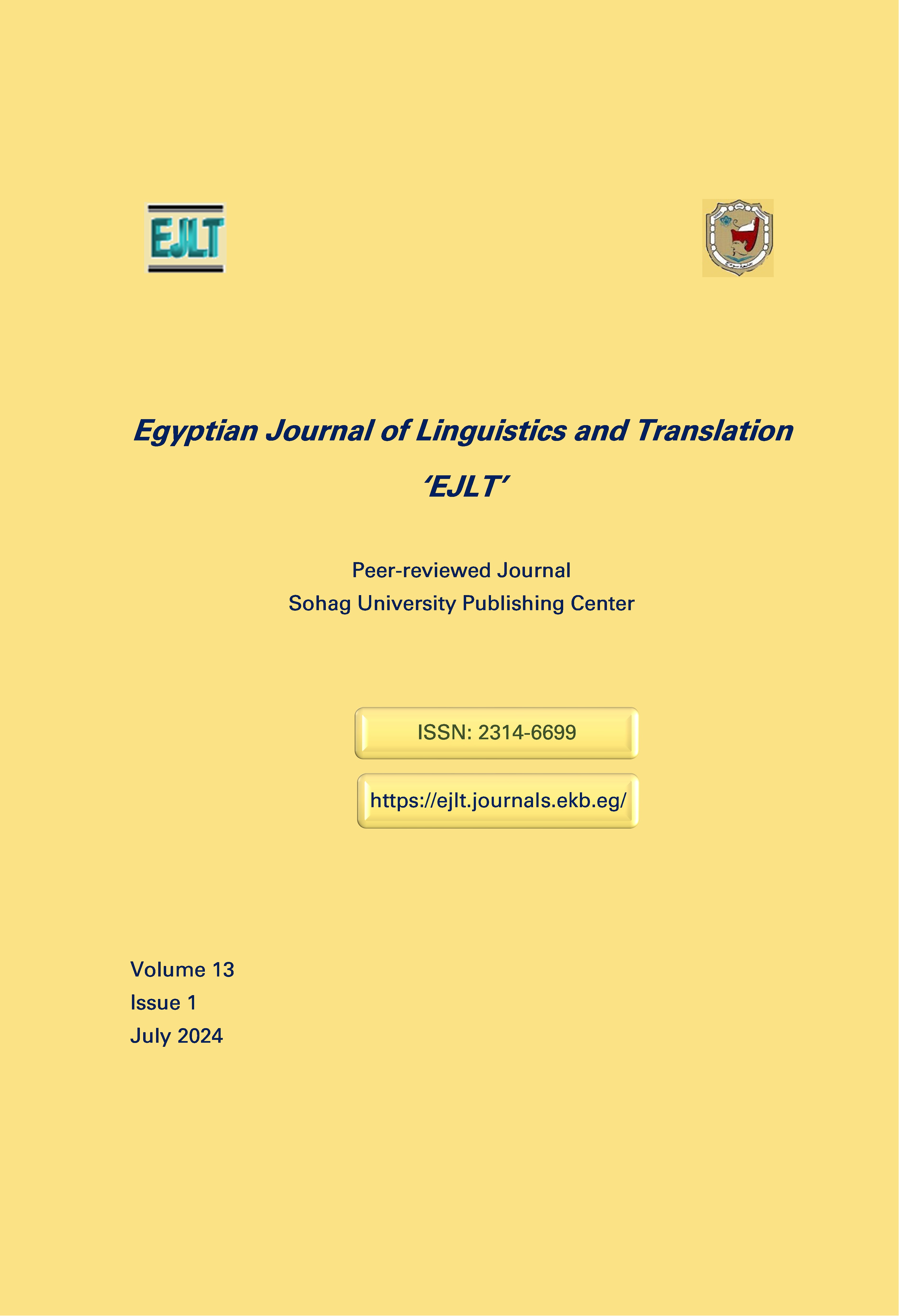 Egyptian Journal of Linguistics and Translation